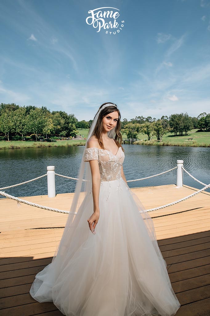 A luxury boho wedding dress is a perfect fit this beautiful bride