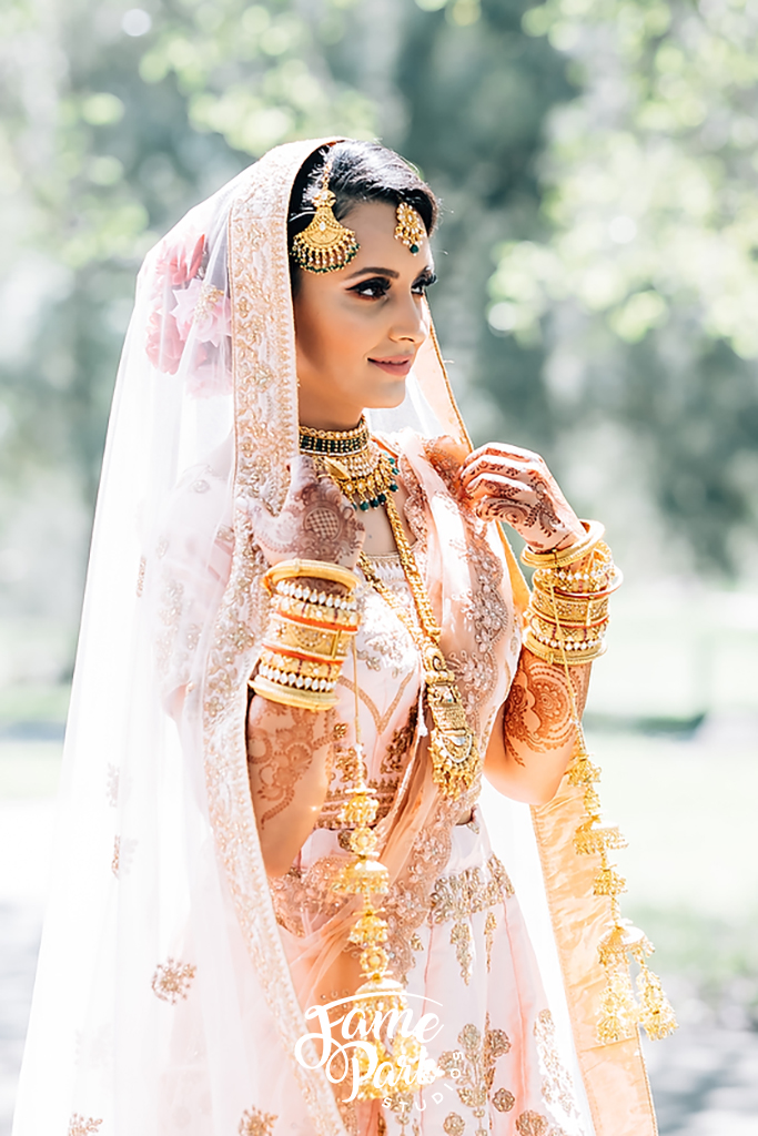 A beautiful portraiture for an Indian bride.